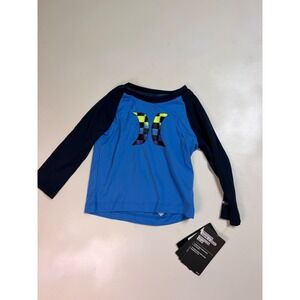 Hurley Rash Guard Kids 12M Blue New UPF 50+ Dri-FIT Long Sleeve Swim Top